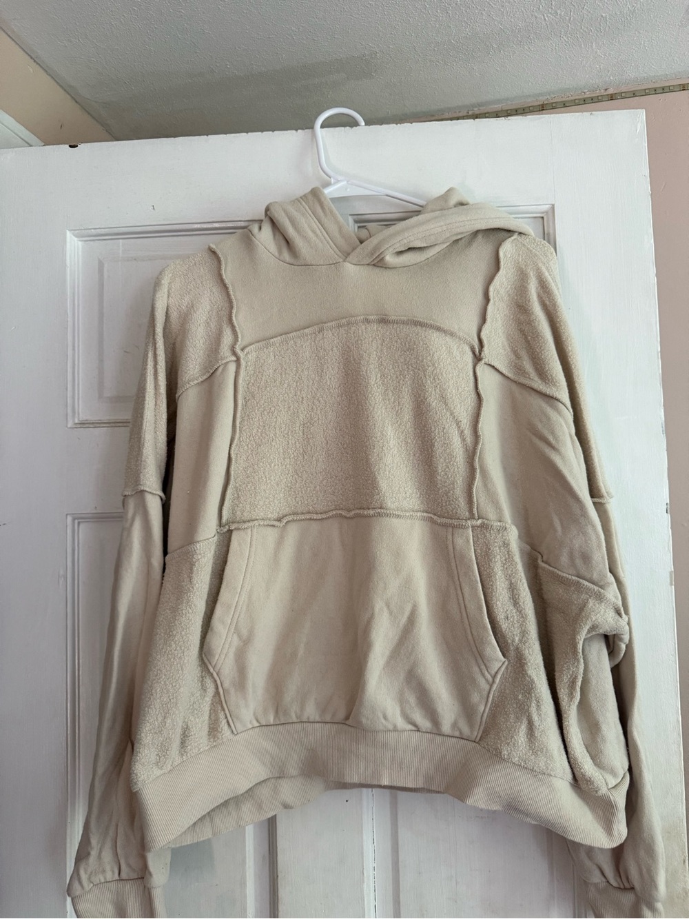 woman’s Cream Pullover Hoodie Sweater